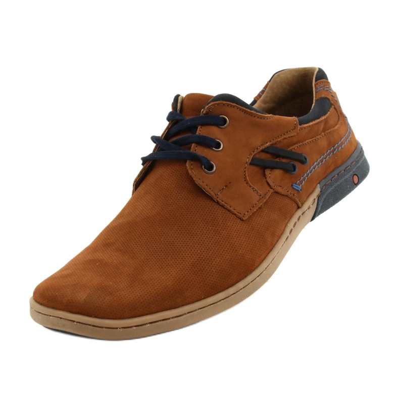 KOMODO Casual herrskor 861L DK.Camel brun 3