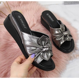 Tofflor på kilen Vinceza W JAN115B silver silver- 1