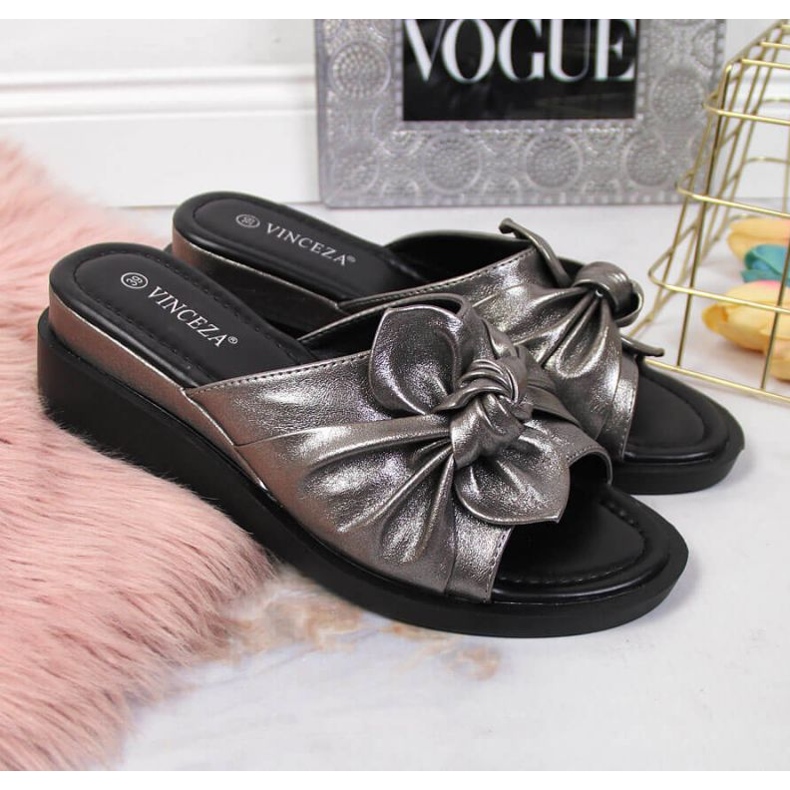 Tofflor på kilen Vinceza W JAN115B silver 2