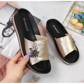 Kiltofflor med en insekt Vinceza W JAN118B gyllene 1