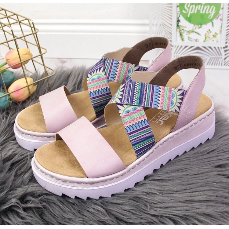 Rieker W RKR533 lila gummisandaler violett 2