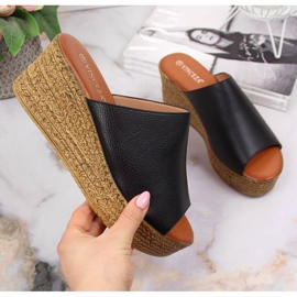 Wedge tofflor Vinceza W JAN98A svarta 1