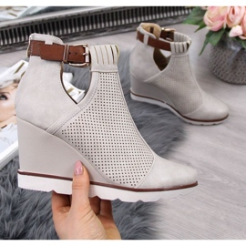 Genombrutna wedge sneakers Filippo W PAW117A beige 1