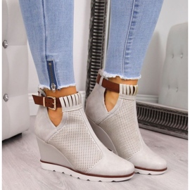 Genombrutna wedge sneakers Filippo W PAW117A beige 2