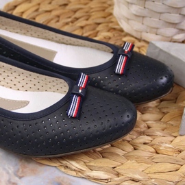 Rieker W RKR532 genombrutna ballerinor marinblå 2