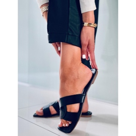 Slides med fyrkantig sula Nitya Black svart 2