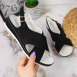 Svarta kilsandaler Vinceza W JAN106A 1