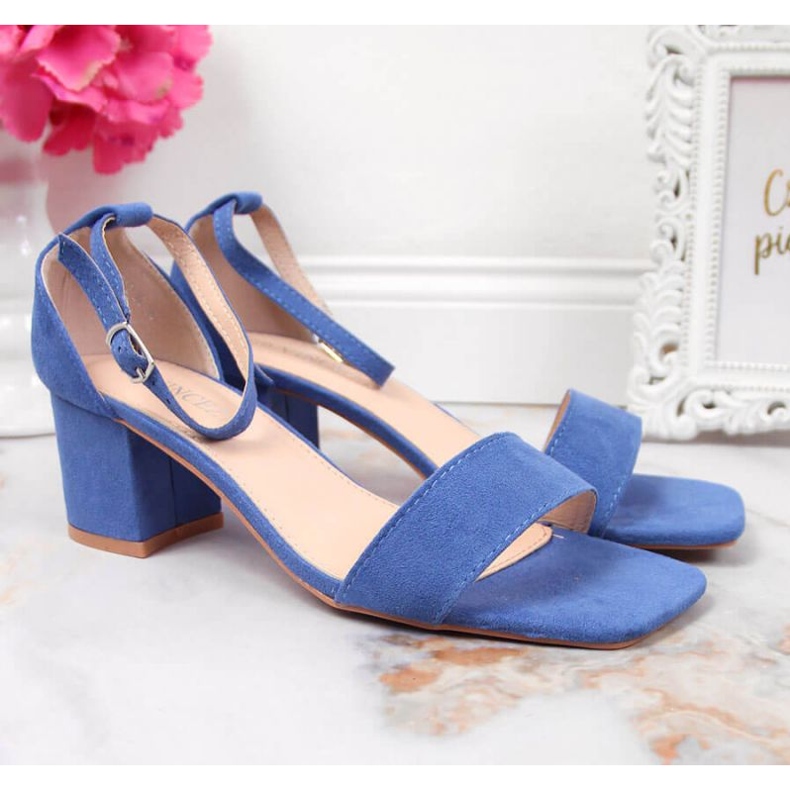 Sandaler på stolpen av Vinceza W JAN107B blå 2