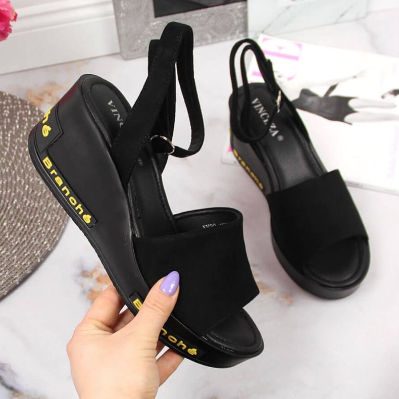 Svarta Vinceza W JAN108A kilasandaler 1