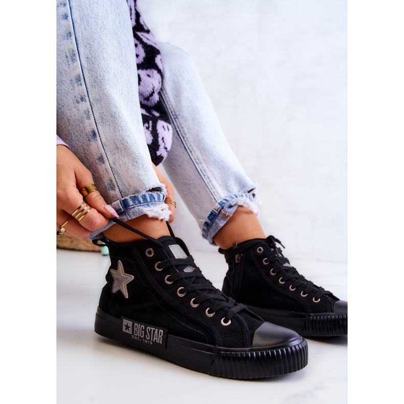Klassiska High Sneakers Big Star JJ274380 Svart 1