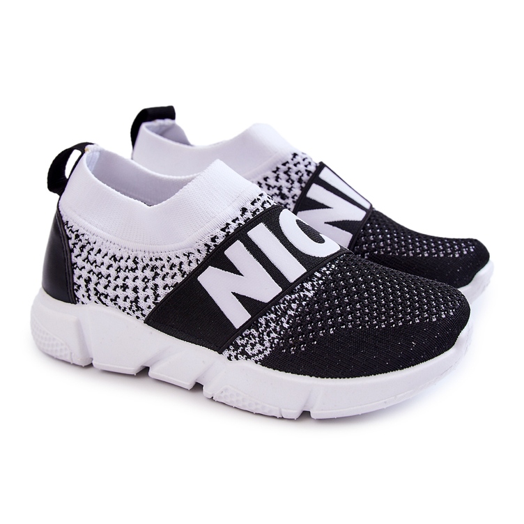 PA1 Barns Sport Slip-On Black and White Cobby vit svart 1
