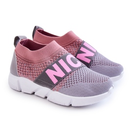 PA1 Sport Slip-On Skor för barn Rosa-Grå Cobby 1