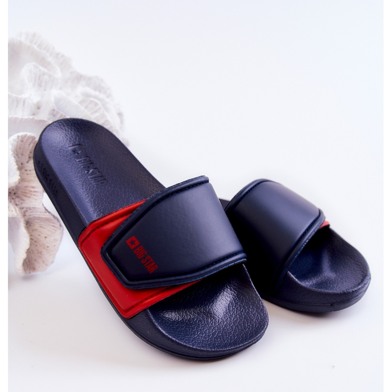 Lätta barntofflor Big Star JJ374351 Marinblå röd 1