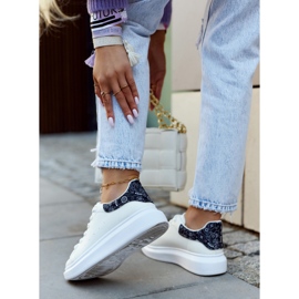 FE1 Klassiska damsportskor svart och vit Meleris 2