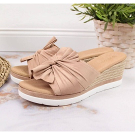 Wedge tofflor Potocki W WOL71B beige 2
