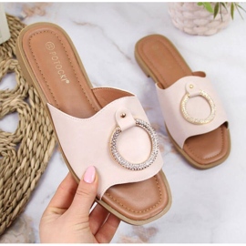 Tofflor med dekor Potocki W WOL74B beige 1