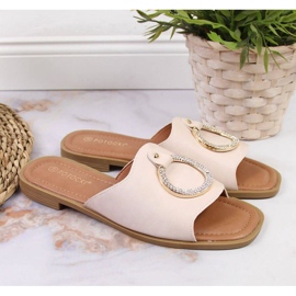 Tofflor med dekor Potocki W WOL74B beige 2