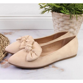 Ballerinas lordsy med rosett Potocki W WOL76 beige 2