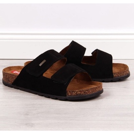 Kardborresandaler i skinn Big Star M JJ176001 svarta 1