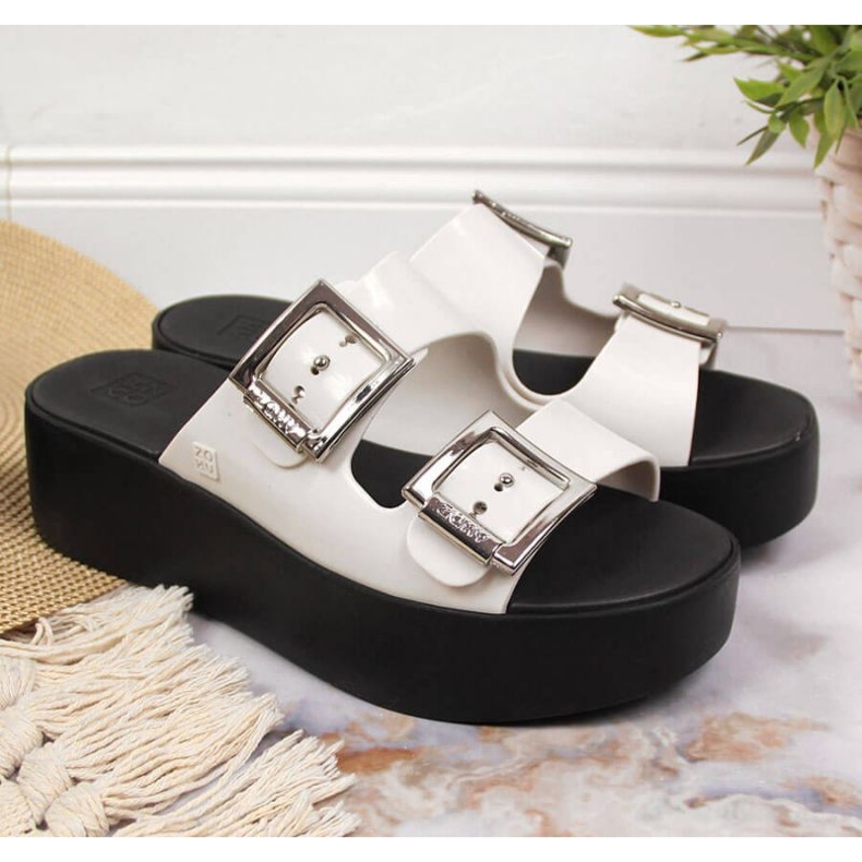 Gummitofflor på Zaxy W INT1707 plattform vit 2