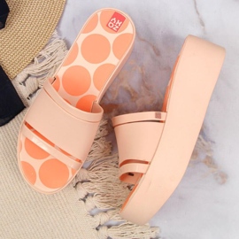 Gummitofflor på plattformen Zaxy W INT1708A naken rosa 2