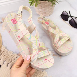 Zaxy W INT1709 beige gummisandaler 1