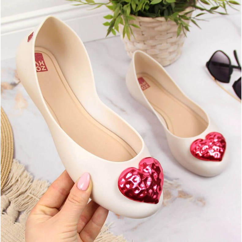 Meliski ballerinor med hjärta Zaxy W INT1711A beige 1