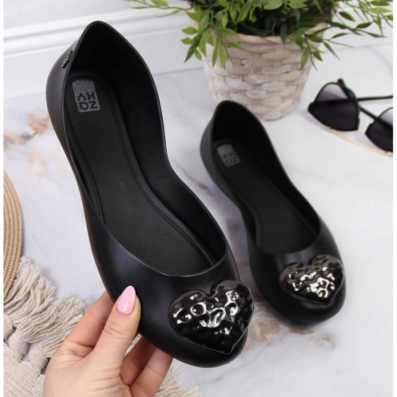 Meliski ballerinor med Zaxy hjärta W INT1711B svart 1