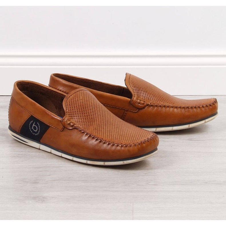 Bugatti JJ153094 lädermockasiner, bruna 1