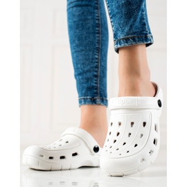 TRENDI Ljus vita flipflops 1