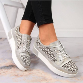 Genombrutna läderskor Filippo W PAW326 gyllene 2