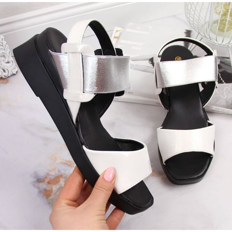 Kilsandaler Potocki W WOL75B vit 1