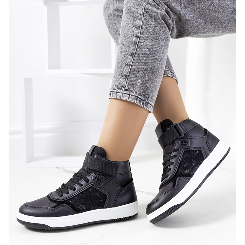 Svarta Jeanny ankel sneakers 1
