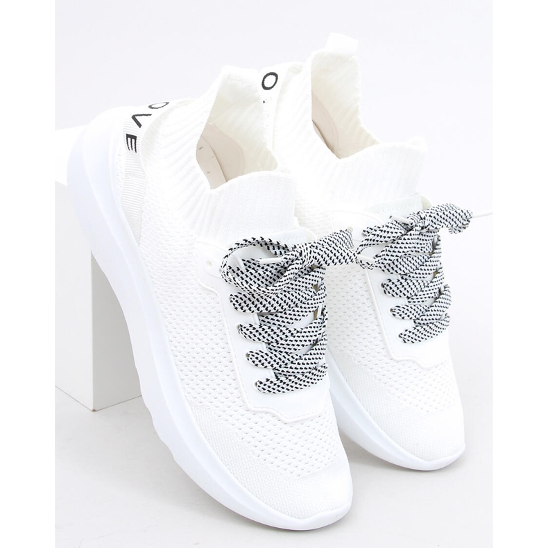 Otino White strumpor sportskor vit 1