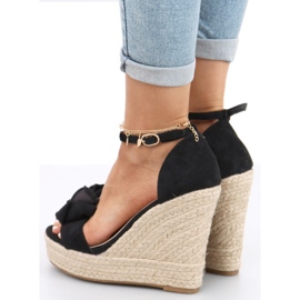 Espadrillesandaler på kilen Aida Black svart 1