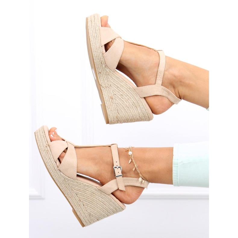 Espadrillesandaler på kilen Basam Beige 1