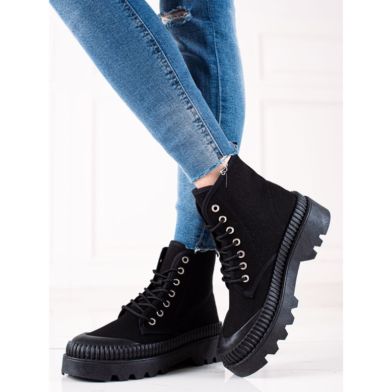 Melisa Trendiga sneakers på plattformen svart 1