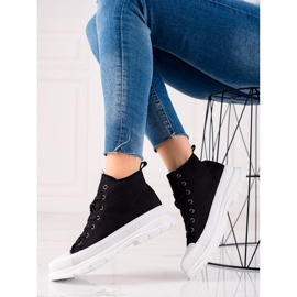 Forever Folie Svarta sneakers på plattformen 1