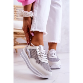 S.Barski Sportskor dam Sneakers Vit-Silver Bourne 1