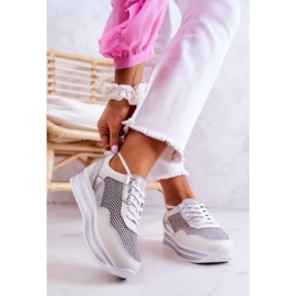 S.Barski Sportskor dam Sneakers Vit-Silver Bourne 2