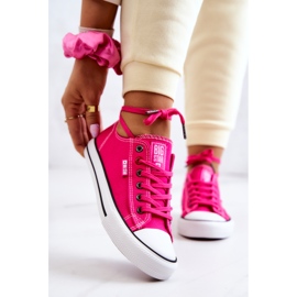 Låga sneakers för damer Big Star JJ274A005 Fuchsia rosa 2