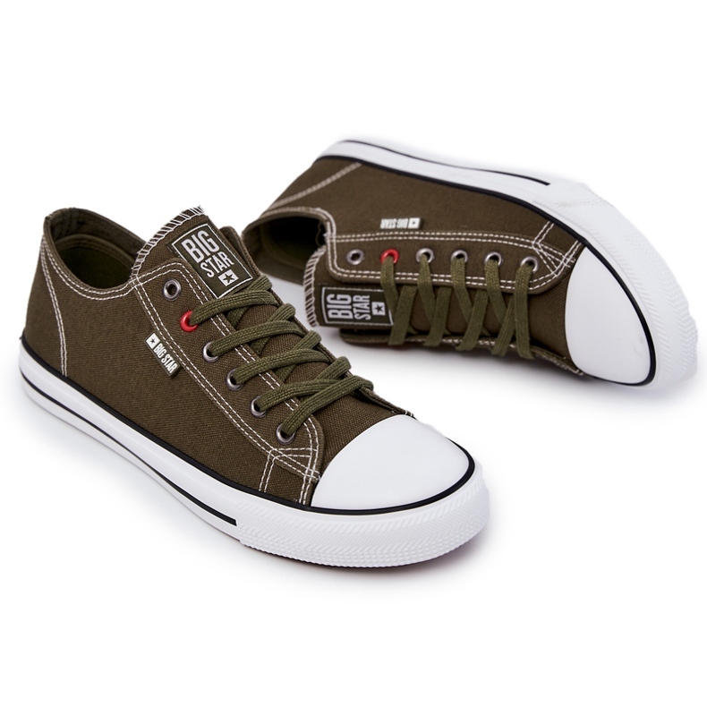 Låga sneakers för män Big Star JJ174383 Khaki kaki 1