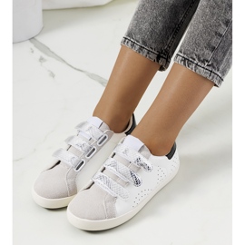 Vita Surrey-sneakers för kvinnor svart silver- grå 1