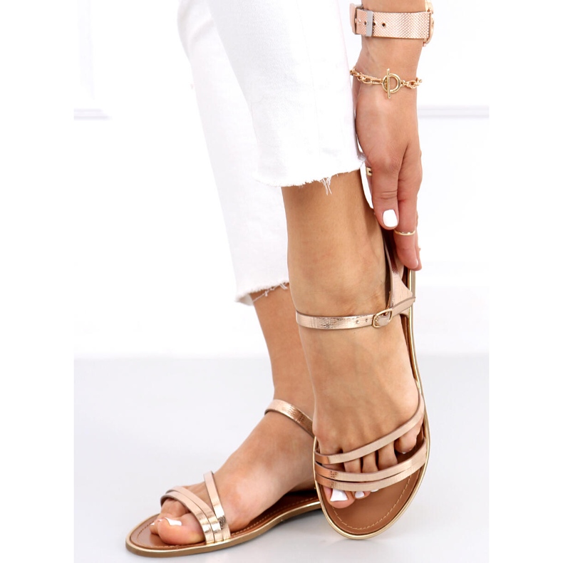 Dana Champagne damsandaler rosa 1