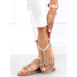 Sandaler med Hessa Silver silikonrem silver- 1