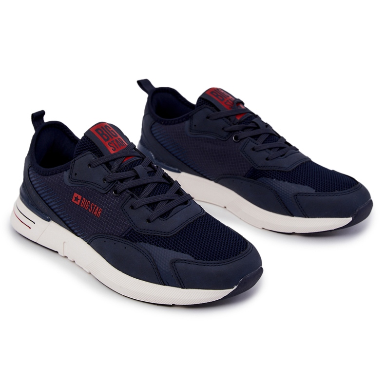 Sportskor för män Memory Foam Big Star JJ174293 Marinblå 1