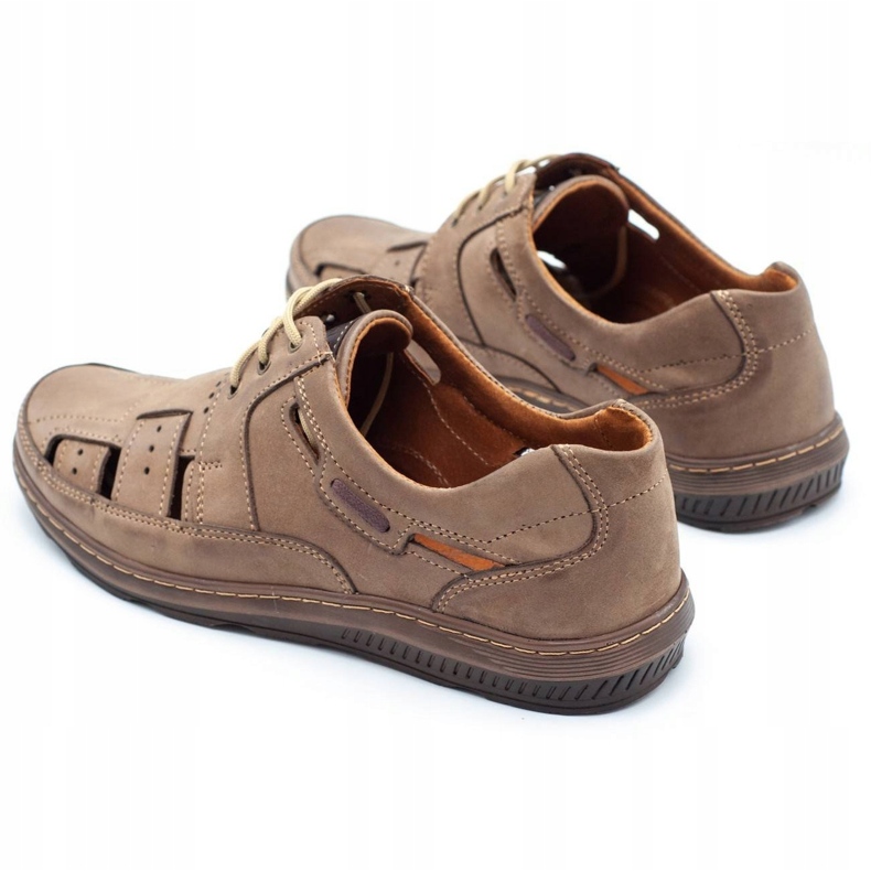 KENT Sommarskor för män openwork 600 brun 2