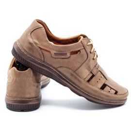 KENT Sommarskor för män openwork 600 brun 4