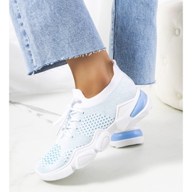 Daniela sport sneakers i vitt och blått 2