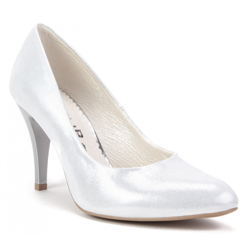 Filippo 097 Silver Satin Pumps silver- 1